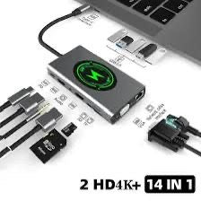Station d'accueil USB C 14 en 1