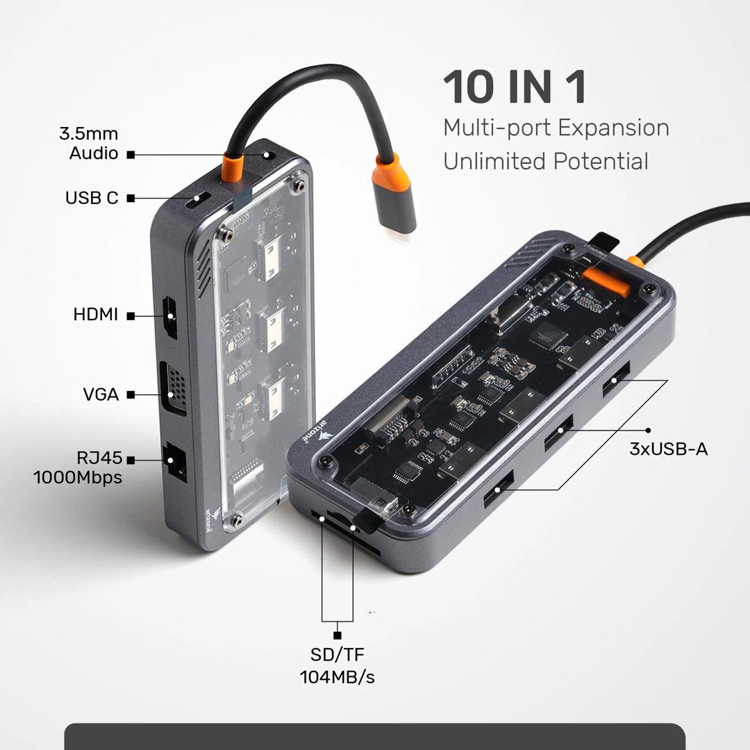 Station d'accueil USB C 10 en 1