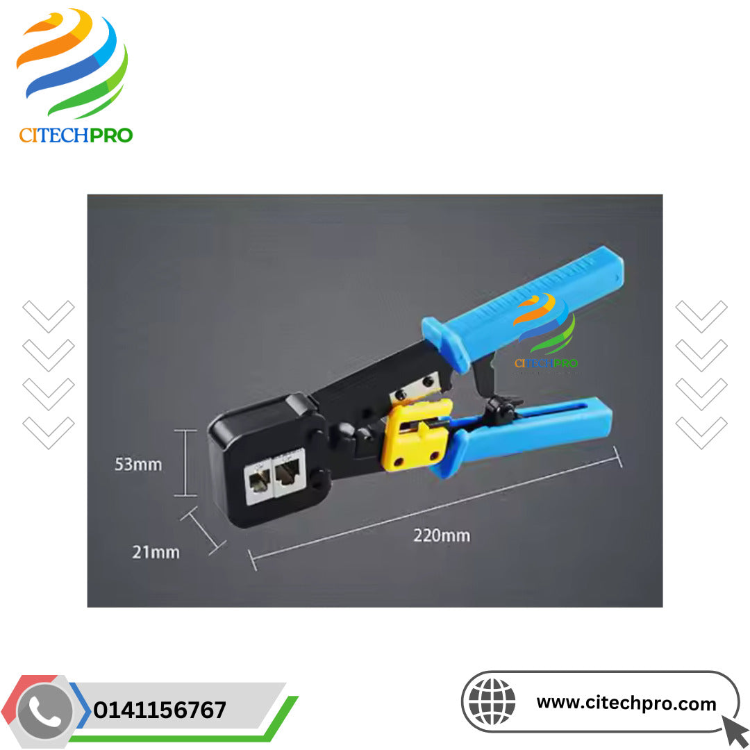 Outil de Sertissage de Câble Réseau Cat6A/Cat7 pour Connecteur à Extrémité Ouverte