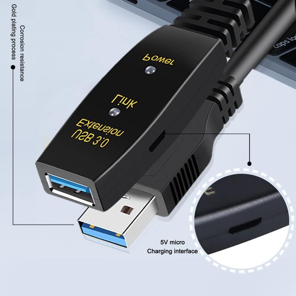 Câble d’extension USB 2.0/3.0 avec amplificateur intégré