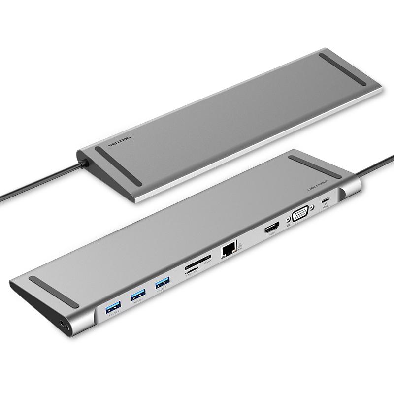 Station d’accueil USB-C 10-en-1 multifonction Vention